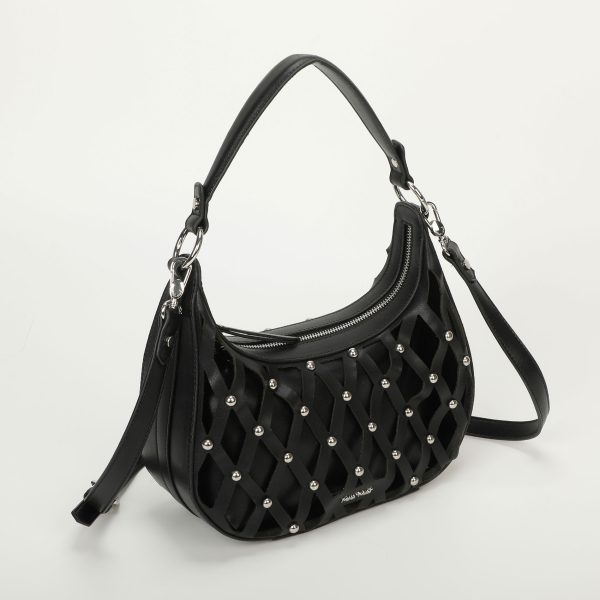 Mimì-Muà Borsa effetto rete Nero M8-H201178 - immagine 2