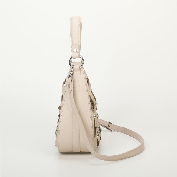 Mimì-Muà Borsa effetto rete Beige M8-H201178 - immagine 3