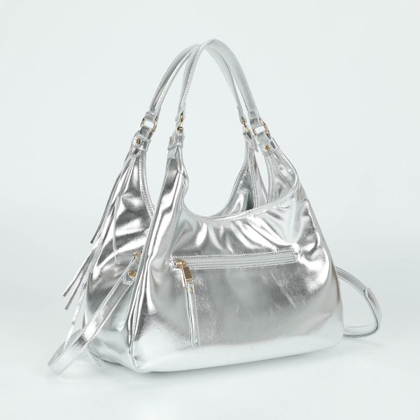 Mimì-Muà Borsa con frange Argento M8-H201190 - immagine 4