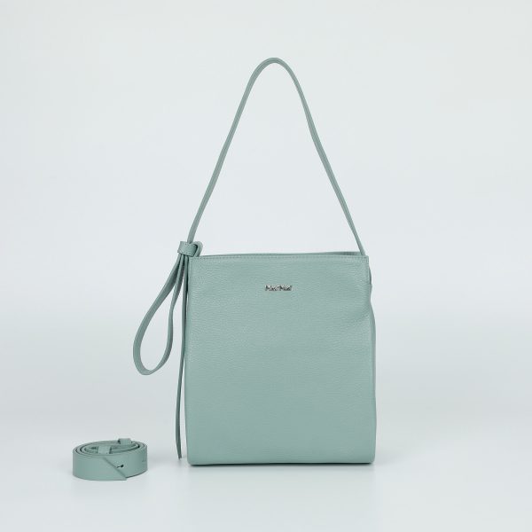 Mimì-Muà Borsa a sacca in vera pelle Verde Acqua M8-H201198