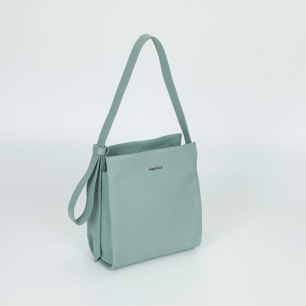 Mimì-Muà Borsa a sacca in vera pelle Verde Acqua M8-H201198 - immagine 2