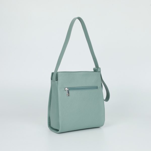 Mimì-Muà Borsa a sacca in vera pelle Verde Acqua M8-H201198 - immagine 4