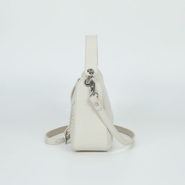 Mimì-Muà Borsa a mano in vera pelle Bianco M8-H201200 - immagine 3