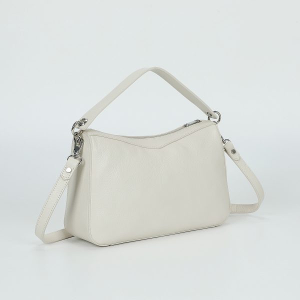 Mimì-Muà Borsa a mano in vera pelle Bianco M8-H201200 - immagine 4