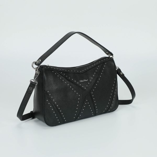 Mimì-Muà Borsa a mano in vera pelle Nero M8-H201200 - immagine 2