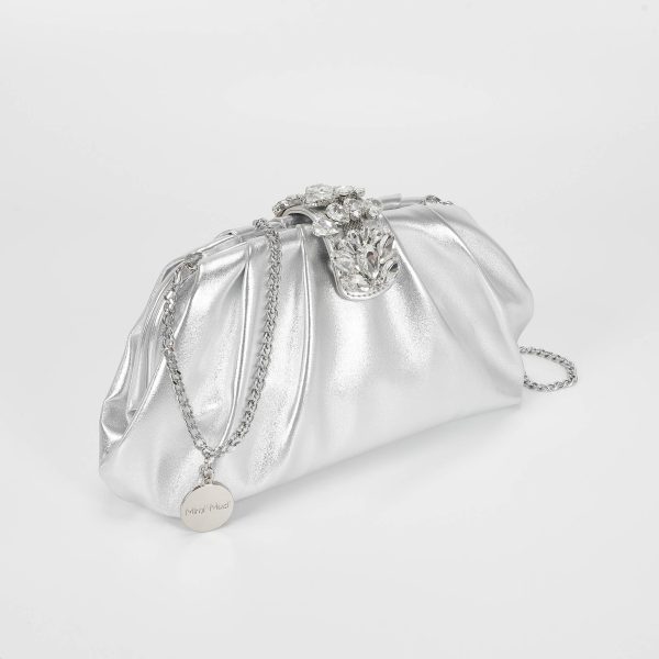 Mimì-Muà Borsa Clutch Argento M8-M201086 - immagine 2